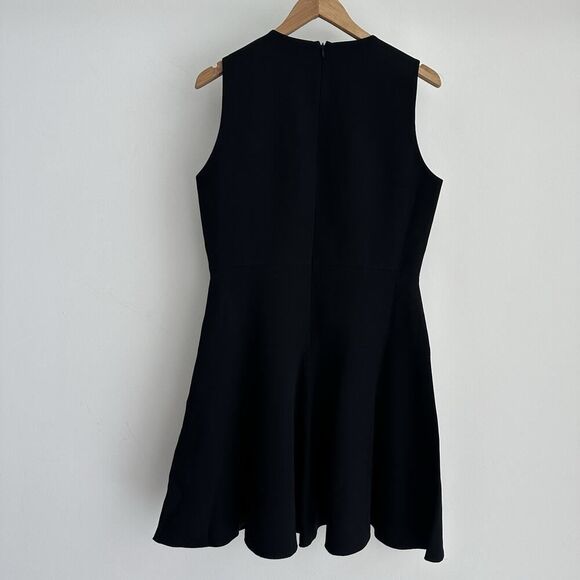Victoria Beckham Dress 10 US Black Fit Flare Minimal Elegant Quiet Luxury Modest - Picture 9 of 14